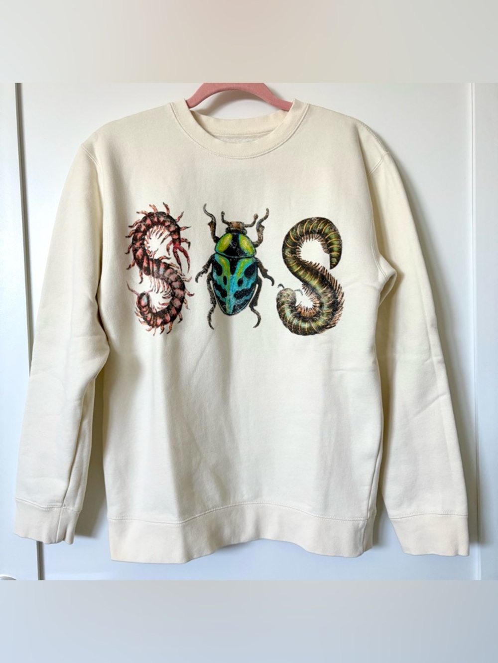 SZA SOS Grand National Tour Cream Crewneck Bug Design Size Small